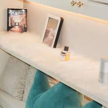 1pc Luxurious White Faux Fur Table Runner – Perfect For Christmas, Valentine's Day, Birthdays, And Weddings | Elegant Rectangular Polyester Blend Decorative Mat With A Soft Texture, Ideal For Festive Dining And Holiday Table Decor | Luxurious Table Setting | Soft Textured Runner - 白色 - 查看 3