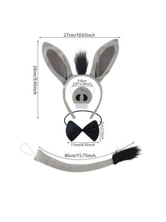 Newly Launched Best-Selling Dance Party, Banquet Stage Performance, Party Hat. Small Donkey-Style Hat. Fashionable , Individualistic Temperament. Costume For Playing As An Animal. Headband For Headwear.