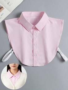 4 Pieces/3 Pieces/2 Pieces/1 Piece Multifunctional Professional Style Shirt, With Fake Collar, Square Collar, Pointed Collar And Fake Collar, Suitable For Pairing With Formal Clothing Or Low Collar Jackets. Size Rules, Suitable For Non Obese Body Types, Suitable For Wearing Under 180lbs, Fabric Made Of Soft Polyester Material. - Multicolor - View 10