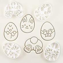 1 Pc/4 Pcs Easter Eggs Cookie Cutter 3D Cartoon Easter Bunny Butt Cookie Molds DIY Cute Chick & Rabbit Shaped Cupcake Pastry Fondant Cheese Baking Tools For Easter Day - Multicolor - View 2