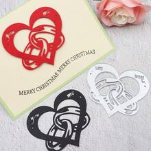 1pc Valentine's Day Heart Shaped Cutting Die, Embossing Die For Ring Crafts, Suitable For Holiday Decoration Scrapbooking, Handmade Card Making DIY, Elegant Scrapbooking, Wedding, Birthday, Valentine's Day, Easter Cards