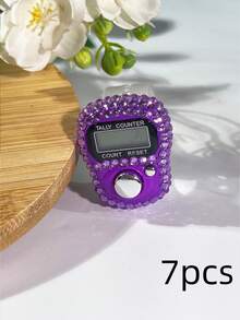 Rhinestone Finger Tally Counter, Rhinestone Electronic Counter, Full Cover Rhinestone Tally Counter