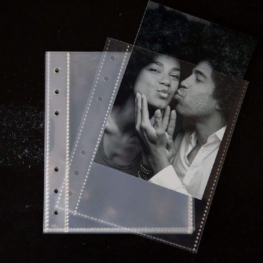 Photo Booth Photo Album - 6 Ring Glitter Notebook Sparkle Binder With 20 2x6 Photo Sleeves - Fits 80 Slide In Photobooth Strips (4x6, Refill-10 Sleeves),39057587 - 紫羅蘭色 - 查看 1