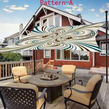 1pc 2D Digital Print Sun Shade Cloth, 5 Different Geometric Abstract Stripe Patterns, Features Include Printed Pattern, Windproof, Detachable, Lightweight, Semi-Shading, Dustproof, Durable - Multicolor - View 36