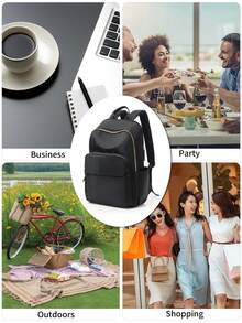 Mochila para portátil de 15.6", mochila ligera de gran capacidad de 13L para la universidad, la escuela secundaria, viajes, senderismo, uso diario casual, diseño unisex - Multicolor - Ver 8