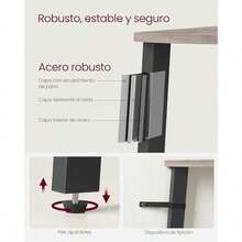 VASAGLE ULLS034M01 - Soporte de Esquina de 4 Nive Estante de Escalera Industrial Soporte para Plantas para Sala de Estar Oficina Cocina Gris y Negro - Greigenegro - Ver 5
