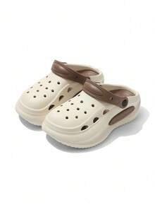 男士轻便透气打孔套脚凉鞋，2025新款沙滩度假厚底情侣包头穆勒鞋，EVA软底不疲劳医用护理两用拖鞋