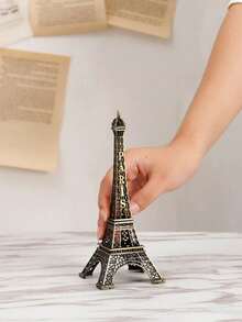 1件巴黎埃菲尔铁塔，家居客厅装饰，创意摆件，金属工艺品，建筑塔模型，巴黎风格金属埃菲尔铁塔模型，摄影道具装饰，欧式工艺品，家居装饰，礼品，客厅，卧室，书房，桌面摆件 - 銅色 - 查看 7