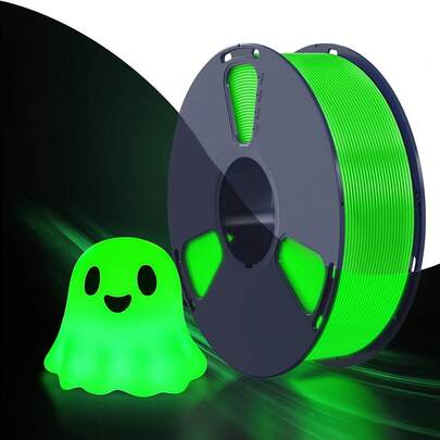 1kg 1.75mm 夜光PETG 3D打印耗材，高亮度持久发光PETG耗材，尺寸精度+/- 0.02mm（绿色）
