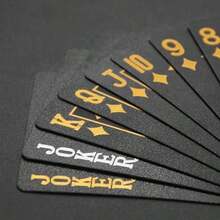 Black Poker Cards, Luxury Stylish Durable Hardened Poker Set - Multicolor - View 4