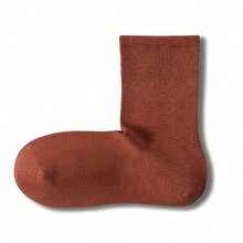Women's Socks All Cotton Autumn Winter Right Angle Spring Autumn Pure Cotton Mid-Calf Long Socks Seamless Loose Mouth Postpartum Women Black Antibacterial - 駝色 - 查看 12