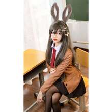Cute Rabbit Ears Headband Long Furry Dog Ears Animal Cosplay Headband (Tan) - Tan - View 8