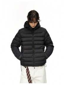 Women Outdoor Down Jackets - Black - View 3