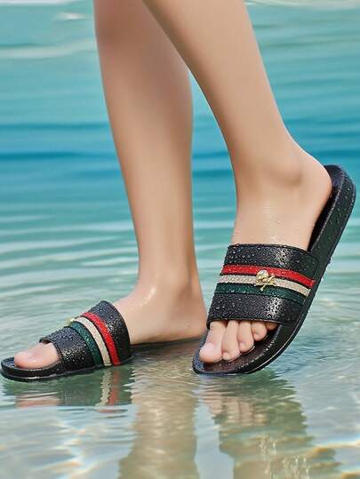 Teens, Campus Students Outdoor Casual Slippers, Indoor Home Slippers, Outdoor Beach Slippers, Flip Flops, Slip-On Slippers, Soft & Comfortable, Slip-On