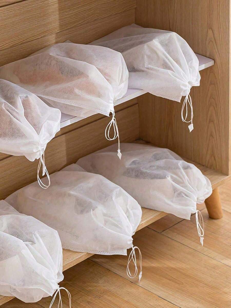 10pcs Shoe Dust Bags, Shoe Dust Covers, Non-Woven Fabric Shoe Sun Protection Covers, Shoe Washing Bags, Sports Shoes Dust Covers (For White Shoes), Universal Dust Covers (For Bags And Clothes), Storage And Organization, Shoe, Spring Summer Picks, Brides Maid Gifts, Room, Bedroom Decor, Bedroom Decor, Beach, Travel, For Men, For Women, Vacation, Women's Day, Travel Essentials, Wedding Favors, Y2k, Bedroom, Car Accessories Women, Kitchen Decor,Wedding,Y2k,Party - Multicolor - View 1