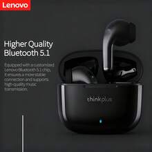 Lenovo LP40pro True Wireless Earbuds: Dual Microphones, ENC Call Noise Cancellation, AAC Decoding For High-Fidelity Sound, Low Latency Gaming Mode, Suitable For Both Gaming And Commuting. Black. - Black - View 6