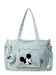 Túi tote vải bố in họa tiết - Túi xách rộng rãi với ngăn ngoài tiện dụng - Món đồ thiết yếu tuyệt vời cho mùa tựu trường và là món quà thời trang - Chất liệu bền chắc, phù hợp sử dụng hàng ngày ở trường, nơi làm việc, du lịch và đựng mọi vật dụng cần thiết - Bao gồm một túi nhỏ có khóa kéo. - Nhiều màu - Xem 11