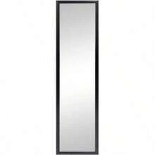 Mirror 13x49 Black Rectangle Large Wall Mirror For Bathroom Or Living Room - 黑色 - 查看 3