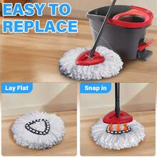 Mop Replacement Heads For O Cedar: Mop Replace Head Easy Wring Spin - Mop Heads Replacements Easy To Clean Install And Replaceable Mop Head Machine Washable (6pack) - 白色 - 查看 7