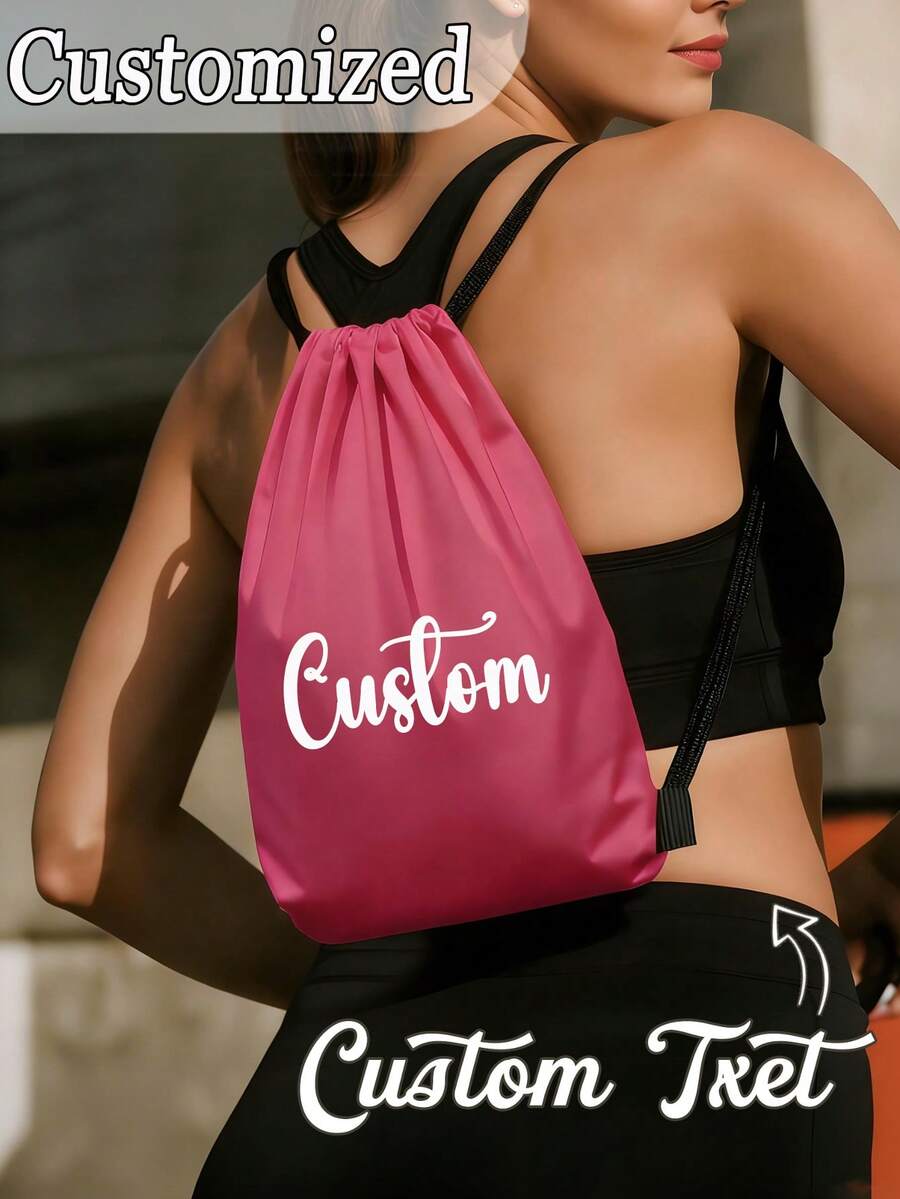 Customizable Backpack, Essential For Back To School Season. Customizable Gym Bag - Personalized Text/Logo, Drawstring Closure, Multiple Color Options (Purple, Pink, Etc.) - Suitable For Women, Soccer Gift, Ideal For Sports Enthusiasts, Sturdy , Sports Design, Travel Accessory, Gym Essential, Soccer Gift For Boys, Gift For Him, Gift For Her, Valentine's Day Gift, Ideal Valentine's Day Gift For Him