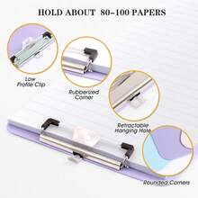 1 PCS Purple Clipboard With Pen Holder, Standard A4 Letter Size,Nursing Clip Boards 8.5x11 Heavy Duty, Low Profile Clipboards For Women  Teacher, Schoolsss Office Home Work - purple - 查看 6