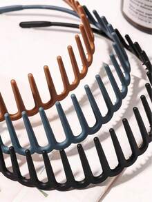 1/3 Stücke modische mattierte gekräuselte Haarreif mit hoher Krone, unsichtbarer nach hinten gekämmter Haarstil Haarclip, unisex Haarreif für Hochsteckfrisuren, Spliss Haarschnitt, geeignet als Geschenk für Freundin, modisch für den täglichen Gebrauch, Zuhause, Hautpflege Haarreif, ganzjährig tragbar, Valentinstag, Karnevals Geschenk - Verschiedenfarbig - Übersicht 2