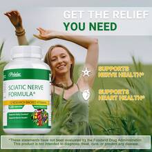 PSLALAE Sciatic Nerve Capsules - Elieves Sciatica Discomfort, Relieve Joint Pain, Maintains Sciatic Nerve Health - 120pcs - 120 Capsules(120粒) - 查看 6