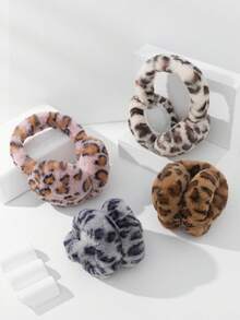 1pc Women's Leopard Print Fashionable And Simple High-End Ear Muffler For Warmth - Multicolor - View 10