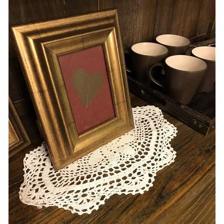White Handmade Crochet Cotton Table Mats Lace Doilies Doily Oval Lace Placemats 11 By 15 Inches 2PC. - White - 查看 5