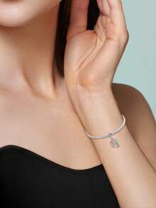 Dijes de flores plateadas con baño de plata para San Valentín, con diseños de lavanda, cactus, rosa, tulipán y girasol. Colgantes de esmalte ajustables de plantas para hacer pulseras, collares, joyería para bodas, fiestas y uso diario. Accesorios románticos para manualidades - Multicolor - Ver 4