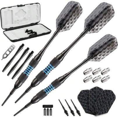 Bobcat Adjustable Weight Soft Tip Darts with Storage/Travel Case,38953796