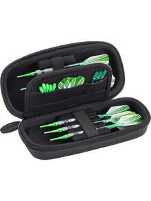 Sentry - Funda Delgada de EVA para Dardos de Acero y Punta Suave, Tiene Capacidad para 6 Dardos y Cuenta con Almacenamiento Integrado para vuelos, Puntas y Ejes,38953812 - Dorado - Ver 1