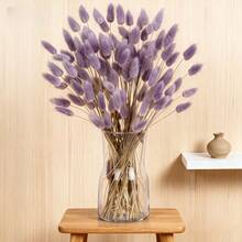 29/58pcs Set Of Dried Flowers Featuring Purple Bunny Tail Pampas, Perfect For Boho-Style Decor In Living Rooms, Gardens, And Outdoor Spaces. Ideal For Arrangements, Wedding Parties, And Festive Gifts Spring Valentine's Day Mother's Day Wedding Decor - Red - View 1