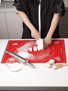 1 片加厚硅胶揉面垫，不粘擀面垫，带刻度，耐热防滑，多功能烘焙烹饪垫，厨房必备工具 - 彩色 - 查看 6