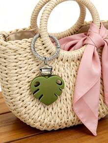 Leaf Keychain, Leaf-Shaped Pendant ,Cute Leaf Bag Pendant, Keychain Pendant,Glitter Leaf Charm Keychain , For Bag, Sparkling & Metal Accessory,Simple And Fashionable, For Purses And Bags For Women,Fashionable Embellishment, Exquisite Decoration Of Daily Life,Gifts For Women And Girls, Valentine's Day, New Year's Gifts - Multicolor - View 12