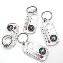 4pcs Portable Outdoor Thermometer With Compass And Magnifier - No Battery Required For Camping, Foldable Design With Carabiner - Dual Fahrenheit/Celsius Scale, Compass Magnifier Keychain, North Compass, Mini Compass, Suitable For Hiking, Survival, Trekking - Durable Acrylic Material, Travel Accessory, Adventure, Outdoor Gear, Survival Kit, Bag Charm, Emergency, Camping Gear, Thermometer, Men's Accessory, Men's Gift, Sports Gift - Multicolor - View 12