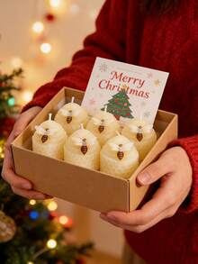 6/12pcs Unscented White Votive Candles, 5cm, Natural Mild Honey Scent, Clean Burning Candles Suitable For Wedding Table, Home, Spa, Holiday Party - Multicolor - View 9