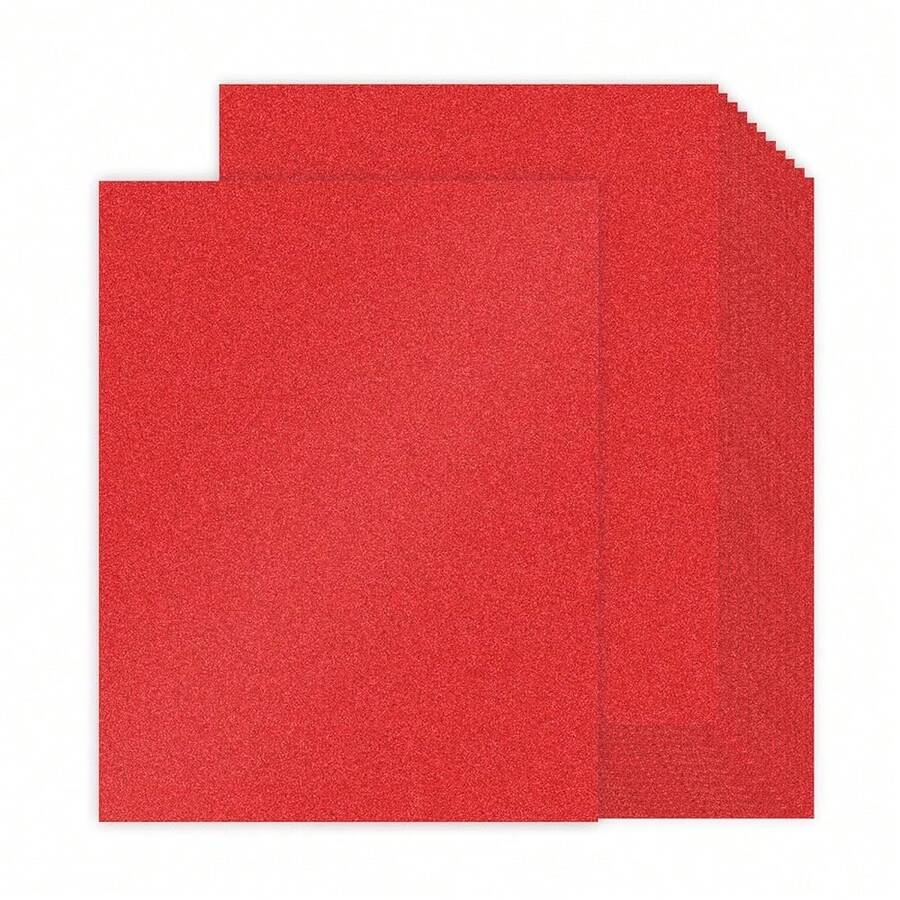 30 Sheets Red Glitter Cardstock 8.5 X 11 Inches, Heavyweight 230gsm Premium Sparkling Card Stock Paper For Card MaFKing DIY Craft Party Decoration Schoolsss Student Supplies (Red) - Red - 查看 1
