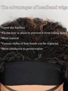 DZfirst Tóc giả mềm mại, xoăn nhẹ, dài 22-30 inch, kiểu tóc Afro Puff kèm băng đô, tóc tết ombre nâu, đuôi tóc xoăn co giãn độc đáo, chất liệu tổng hợp. - Nhiều màu - Xem 6