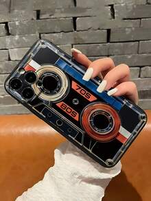 1pc Perforated Magnetic Painted Thick Anti-Drop Protective Phone Case Compatible With IPhone, Redmi - Multicolor - View 5