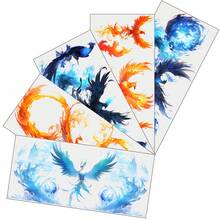 5 Sheets Phoenix Flame UV DTF Stickers for 16 oz Tumbler UV DTF Stickers DIY Water Bottle Glass Suitable for 16 oz Glass UV DTF Transfer Stickers for Glass Cups - Verschiedenfarbig - Übersicht 11