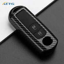 适用于马自达2、3、6、Atenza、Axela、Demio、CX-5、CX-3、CX-7、CX-9（2015-2019款）的碳纤维纹理ABS汽车钥匙壳保护套及配件 - 馬自達A款 - 查看 12