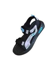 1双儿童夏季新款凉鞋，校园学生男女童休闲拖鞋，沙滩人字拖，户外徒步拖鞋，运动凉鞋，透气柔软舒适减震EVA鞋底，方便穿脱的魔术贴设计 - 銀色 - 查看 7