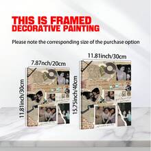 1张可定制火柴盒艺术海报，可编辑Canva模板，情侣设计，周年纪念礼物，学院风墙饰，房间装饰，定制海报，个性化墙画，定制照片，可定制产品，可选配画框 - 彩色 - 查看 6