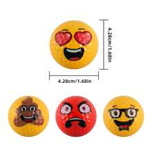 WUDAY Pelotas de golf con diseño de caca, pelotas de práctica de golf prácticas, regalo de broma para familiares y amigos en el Día de los Inocentes, Día de San Valentín - Multicolor - Ver 5