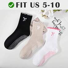 Vớ Pilates chống trơn trượt dành cho nữ, vớ yoga bằng cotton thoáng khí, vớ cổ cao co giãn cao, thấm hút mồ hôi. - Nhiều màu - Xem 6