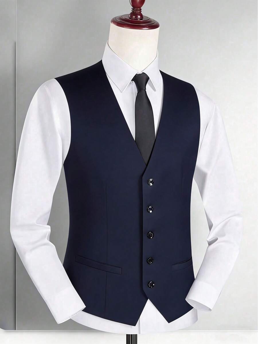 Men's Suit Vest, Business Casual Waistcoat For Men, Spring & Autumn