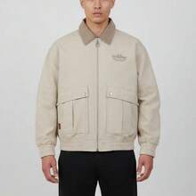 Converse 男士 Chuck Taylor SEASONAL 梭织夹克，MCJ394-W9F - 米色 - 查看 1