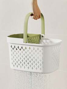 1/2pcs Handheld Shower Caddy, Bathroom Storage Basket, Toiletry Basket, Cute Shower Caddy, Bathroom Organizer Basket