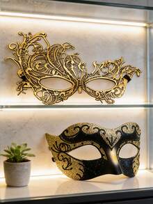 High-End Gold Costume Set For Masquerade Ball, Venetian Party, Christmas, Halloween, Couples Party, Carnival, Cosplay - Gold - View 9